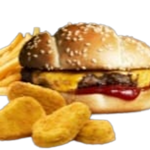 Lasten Ateria Burger tai Nugeteilla